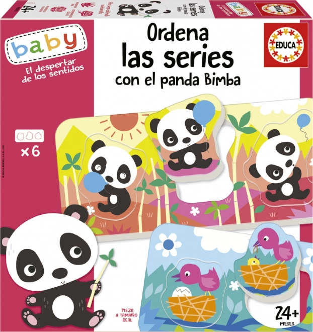 EDUCA Baby umetnička igračka Panda Bimba i prijatelji 6x3 dijelovi