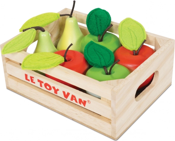 Le Toy Van drvena gajbica s jabukama i kruškama