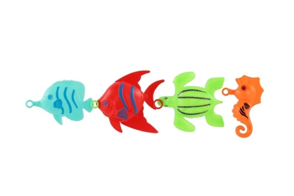 Igra riba/ribar sa štapom 26cm plastika 5 boja na karti 15,5x49x2cm