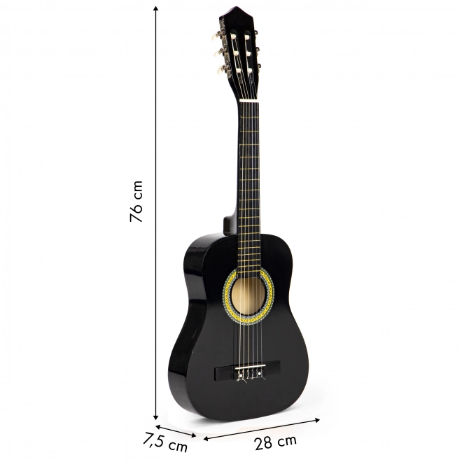Velika drvena dječja gitara, 6 žica, ECOTOYS