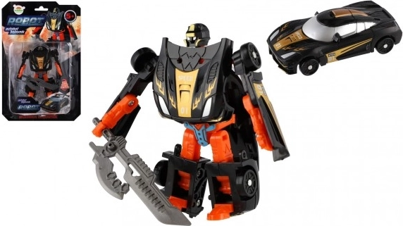 Transformirajući robot i sportski automobil 14 cm – crni