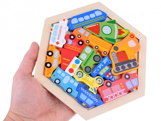 Drvene puzzle Vozila