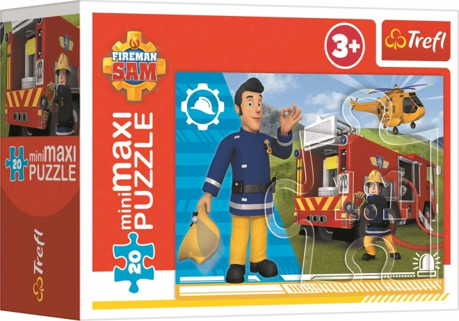 Minipuzzle miniMAXI 20 dijelova Herojski Vatrogasac Sam 4 vrste u kutiji 11x8x4cm