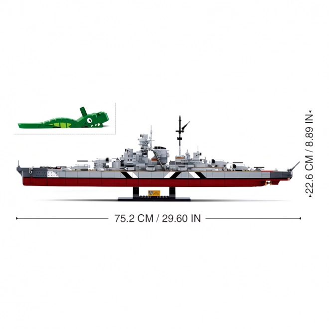 Sluban ModelBricks M38-B1102 Bojni brod Bismarck 2u1