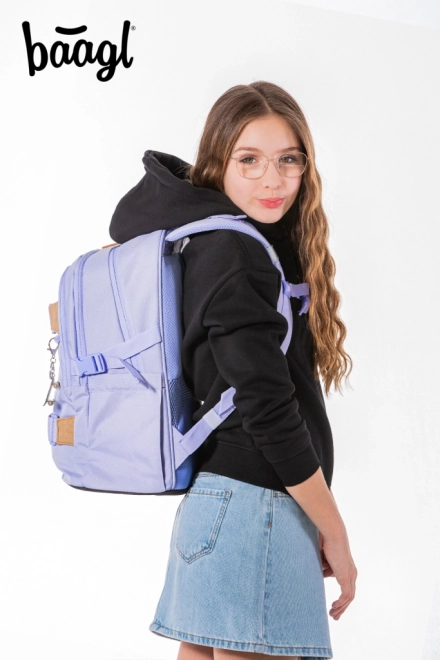 BAAGL Školski ruksak Skate Lilac