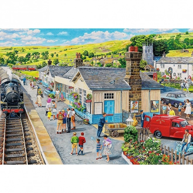 TREFL Puzzle Premium Plus Vrijeme za čaj: Željeznička stanica 1000 dijelova
