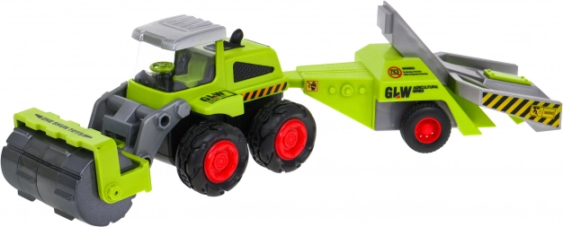 Dječji traktor s terenskim valjkom i voćarskom prikolicom 1:55