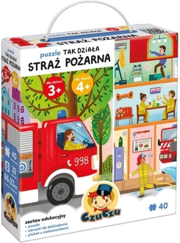 Puzzle kako funkcionira vatrogasna postaja – edukativni set za predškolce