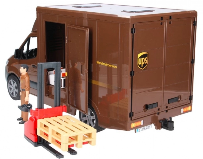 Dostavno vozilo UPS Bruder MB Sprinter s figurom i opremom