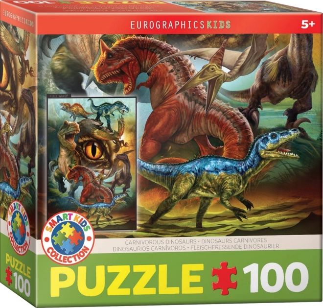 Puzzle mesožderi dinosauri 100 dijelova