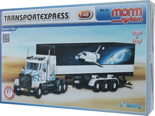Komplet za sklapanje Monti System MS 24 Transport Expres Western star 1:48 u kutiji 32x20x7,5cm