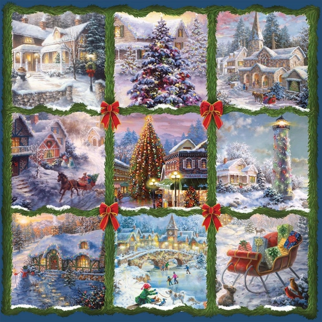 ALIPSON kvadratne puzzle božićni kolaž 1000 dijelova