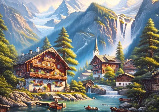 Drveno selo puzzle 260 dijelova