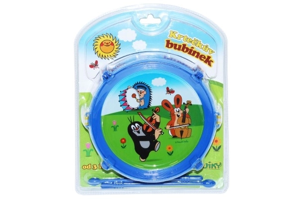 Krtek/Krtin bubanj plastika 20cm + 2 štapića u kutiji