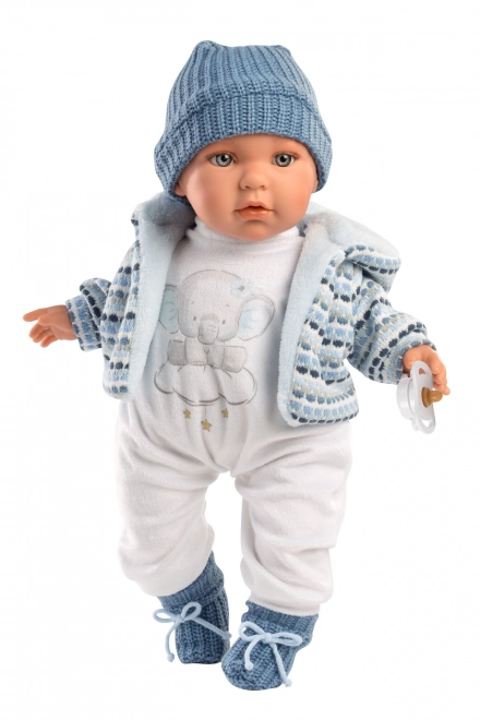 Llorens 42405 BABY ENZO - realistična lutka sa zvukovima i mekanim platnenim tijelom - 42 cm