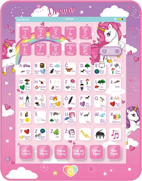 Dvojezični govoreći edukativni tablet Unicorn Lexibook