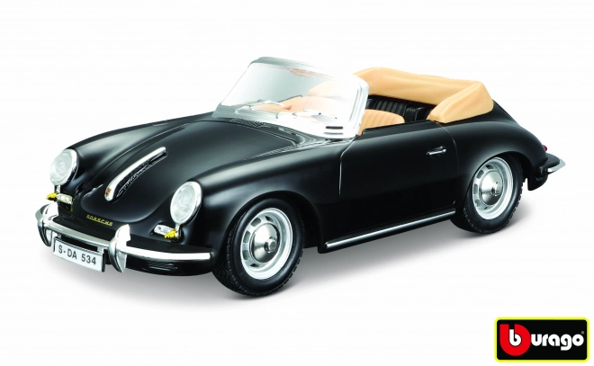 Bburago Porsche 356 B Cabriolet crni 1:24