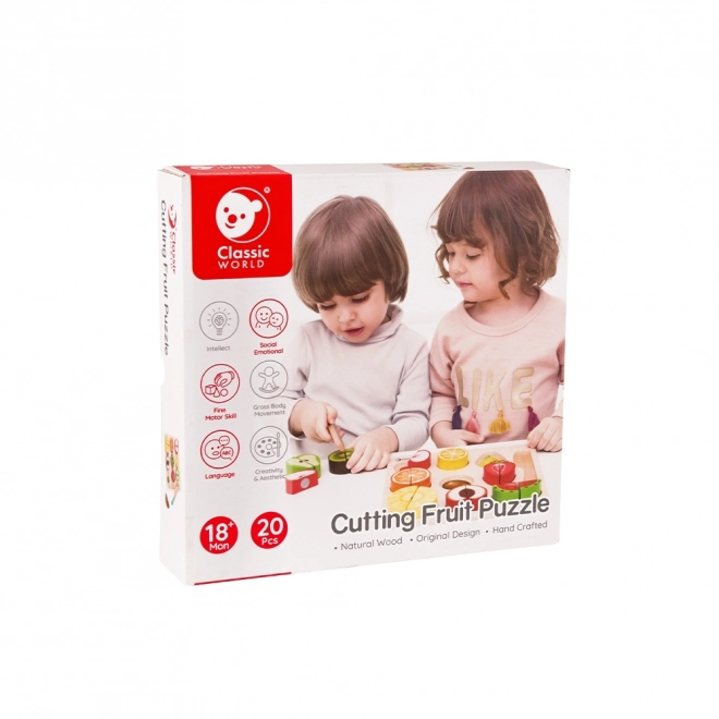 Klasični Svijet Drveno Voće za Rezanje Montessori Set