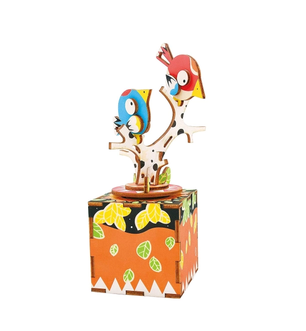 RoboTime 3D puzzle glazbena kutija Pjevajući ptice