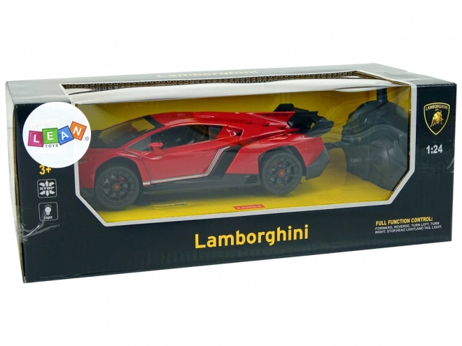 Sportski auto R/C 1:24 Lamborghini Veneno Crveni 2.4 G Svjetla