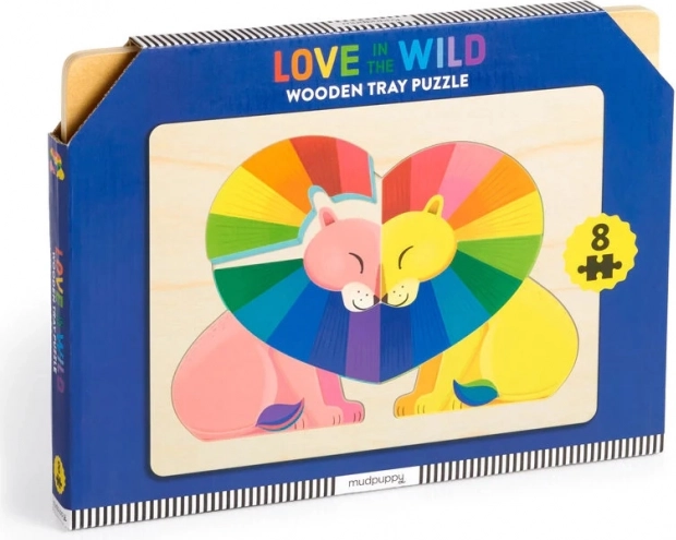 Mudpuppy drvene puzzle Ljubav u divljini