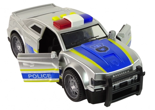 Policijski auto 1:14 Svjetla Zvuk Srebrna