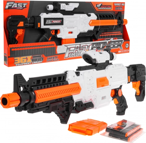 Pjenasti blaster Fast Pioneer za djecu 8+ s ciljnikom, spremnikom i 36 metaka