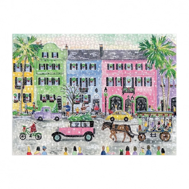 Galison Puzzle Michaela Storrings - Božić u Charlestonu 1000 komada