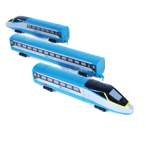 Vlakovni set SC Pendolino České dráhy sa tračnicama i efektima