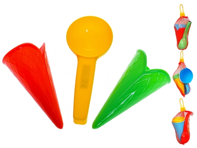 Set za pijesak sladoled 12,5 cm u mreži