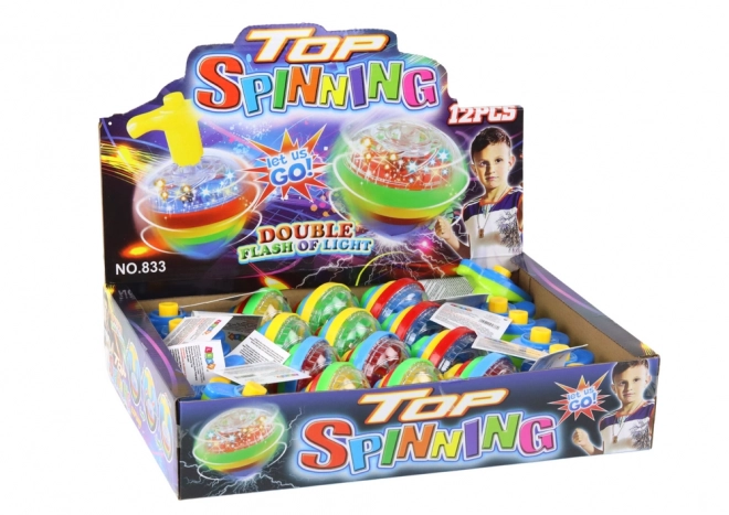 Šareni svjetleći rotirajući disk Spinning Top