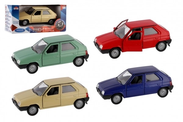 Auto Welly Škoda Favorit metal/plast 11cm 1:34 s mogućnošću slobodnog pokreta, dostupne 4 boje u kutiji 15x7x7cm