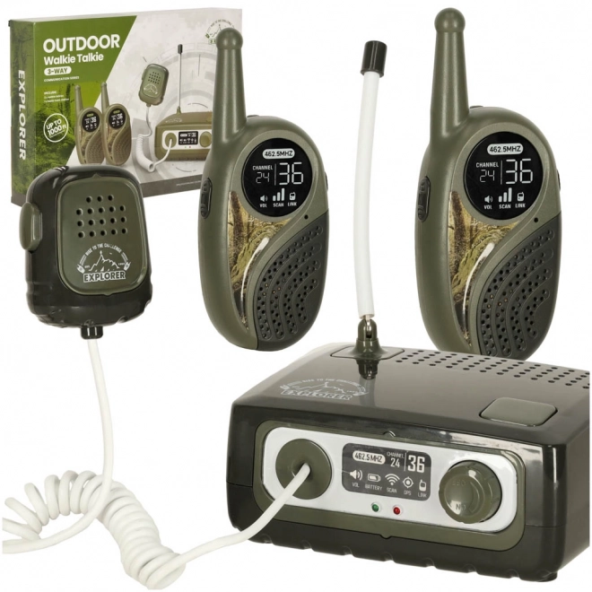 Dječji set Walkie Talkie s centralnom jedinicom Explorer