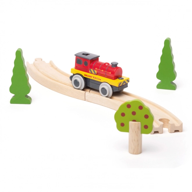 Bigjigs Rail Električna lokomotiva Crveni Jakač