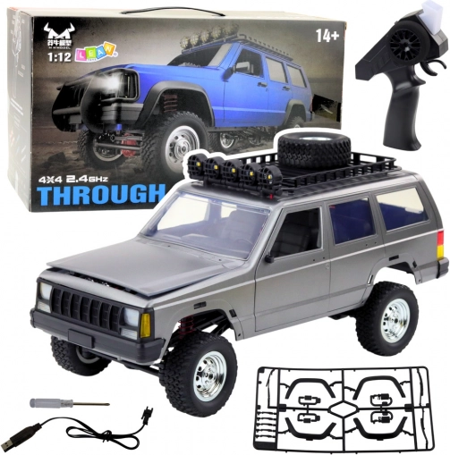 Zabavni terenski RC automobil 4x4 Srebrni 1:12