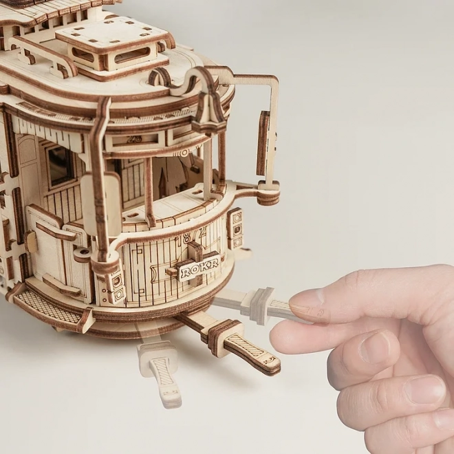 RoboTime 3D drveni mehanički puzzle Tramvaj