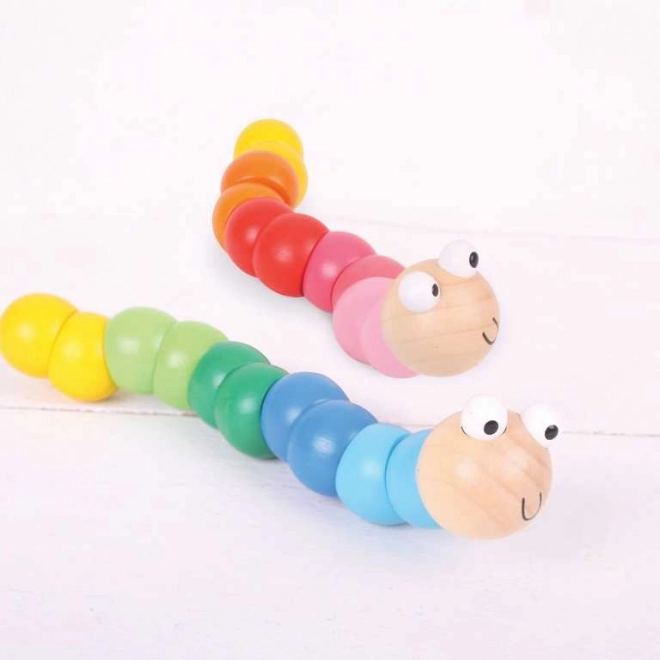 Bigjigs Toys drvene igračke - Šareni crvić plava