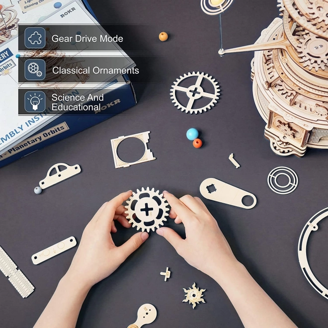 RoboTime 3D drvene mehaničke puzzle Planetarij