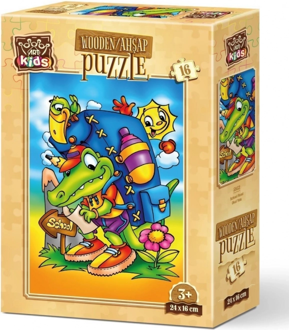 Drvene puzzle Put do škole od ART PUZZLE