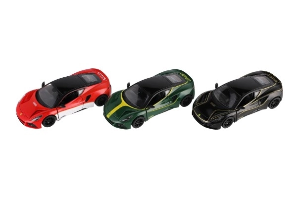 Auto Kinsmart Lotus Emira 1:38 metal/plast 12,5cm 3 boje na povlačenje unatrag 12 kom u kutiji