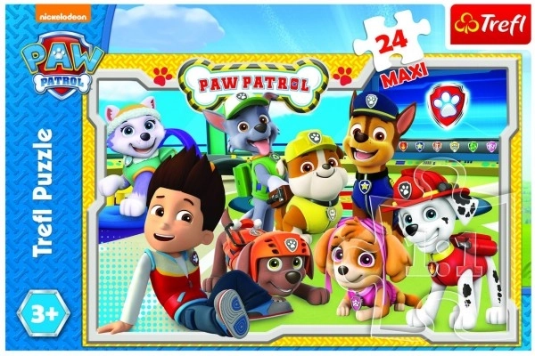Puzzle Paw Patrol/Tlapková patrola MAXI 24kom 60x40cm u kutiji 39x26x4cm