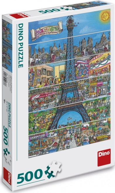Puzzle Ajfelov toranj 500 komada crtež