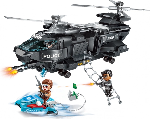 Qman Police Battle Force tajna misija Orao – policijski helikopter sa skuterom i figuricama