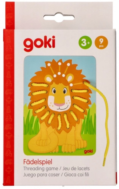 Drvene provlačne igračke Goki - Papiga, Lav i Zebra