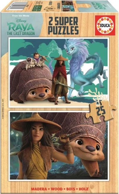 Drvene puzzle RAYA I POSLJEDNJI ZMAJ 2×25 dijelova – EDUCA