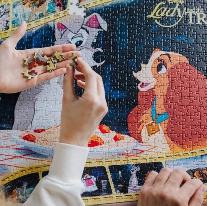 TREFL Puzzle Premium Plus Ikonični Trenuci: Damica i Skitnica 1000 dijelova