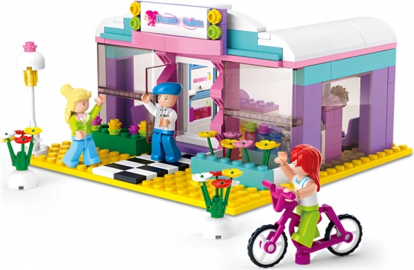 SLUBAN GIRL'S DREAM TOWN frizerski salon, 243 dijelova, 3 figurice