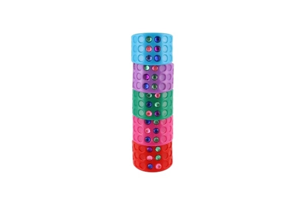 Kreativni set za prstenove od plastike u kutiji 12x21x3,5cm 12 komada u boksu