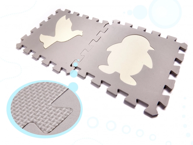 Kontrastne bež boje pjenaste puzzle sa životinjama
