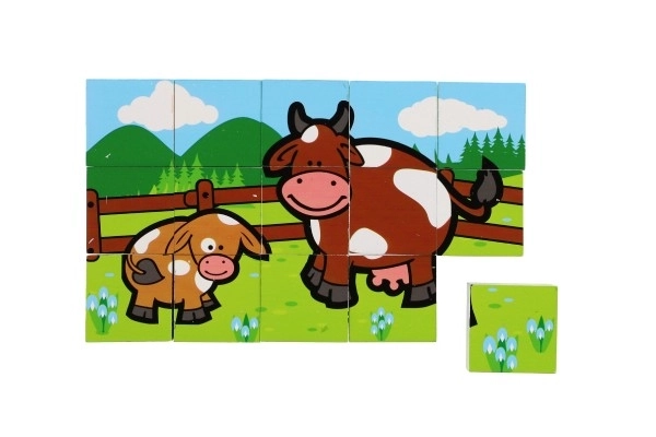 Drvene kocke Moje prve životinje 15 kom